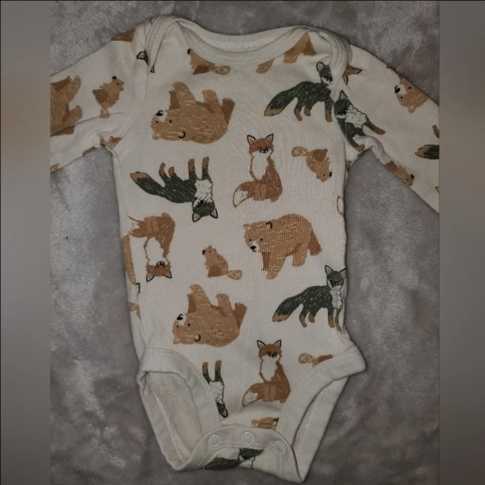5 for $25 | Just One You by Carter's Woodland Animals Long Sleeve Onesie